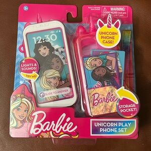 NWT Barbie Unicorn Play Phone Set with Lights and Sounds, toy cell phone